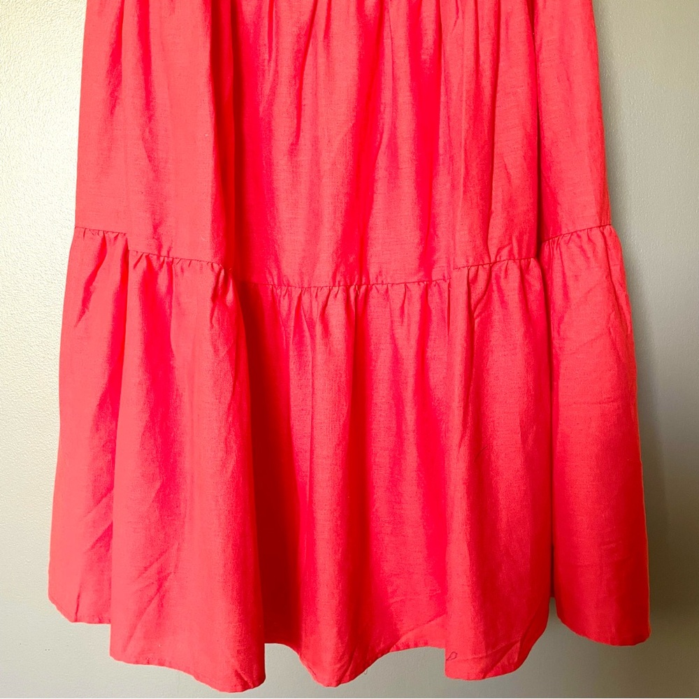 Anthropologie Charlie Holiday Jenna Linen Blend Maxi Dress Oversize Size 10 NWT - Picture 12 of 14